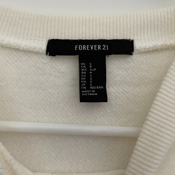 Forever21 Embroidered Long Sleeve Crop Top Sweater - Picture 4 of 4